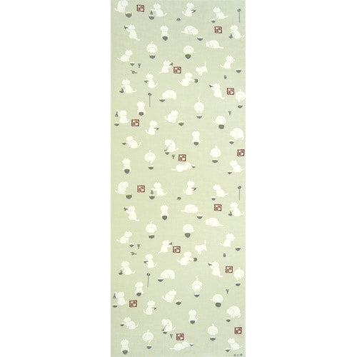 Hamamonyo Matcha Cat Tenugui Towel