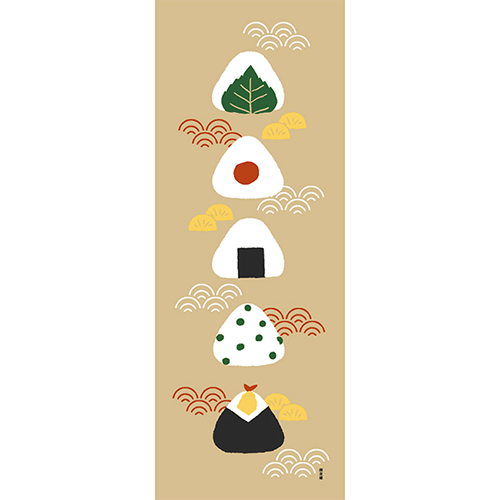 Hamamonyo Onigiri Decor Tenugui Towel