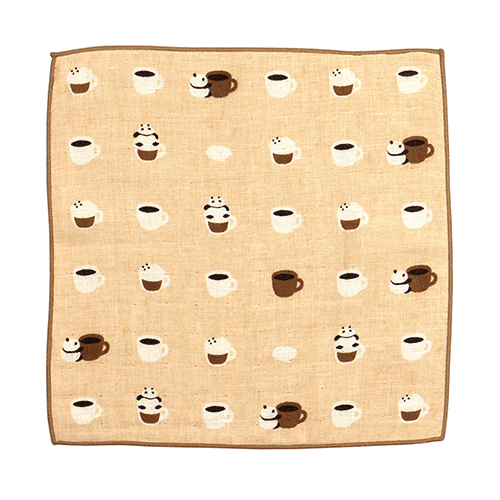 Hamamonyo Panda Cappuccino Semi-Wash Hand Towel 25cm