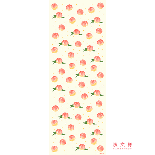 Hamamonyo Peach Tenugui Towel