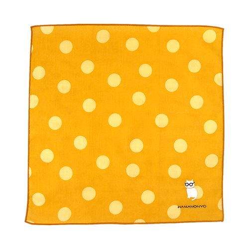 Hamamonyo Polka Dots & Cat Glasses Face Towel