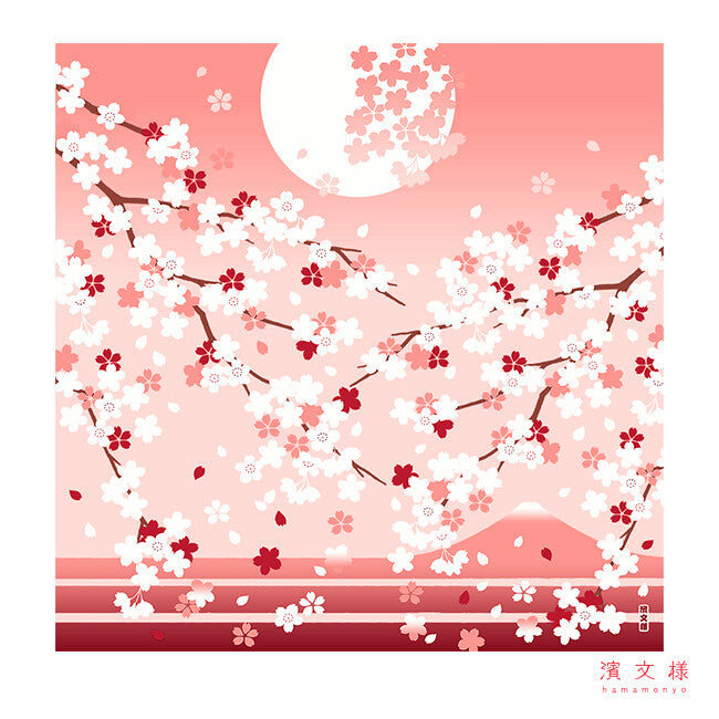 Hamamonyo Sakura Blossoms Furoshiki Wrapping Cloth 50x50