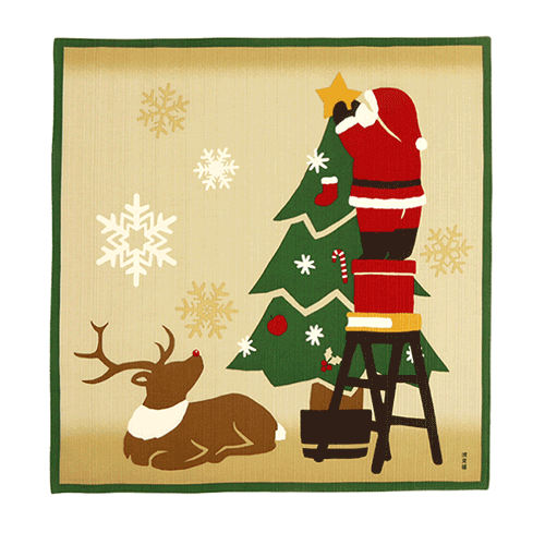 Hamamonyo Santa Decorating Furoshiki Wrapping Cloth 50cm
