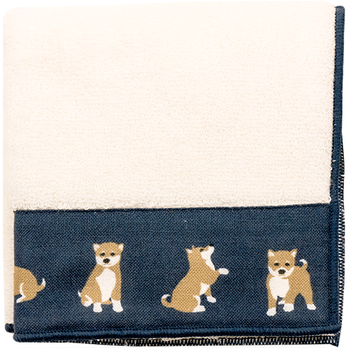 Hamamonyo Shiba Face Towel Tenugui