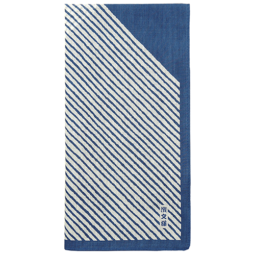 Hamamonyo Two-Tone Stripe Gauze Handkerchief 50cm