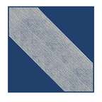 Hamamonyo Two-Tone Stripe Gauze Handkerchief 50cm