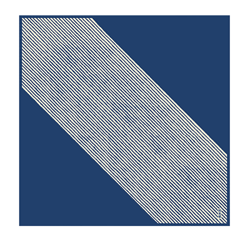 Hamamonyo Two-Tone Stripe Gauze Handkerchief 50cm