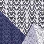 Hamamonyo Two-Tone Wave Furoshiki Wrapping Cloth 50cm