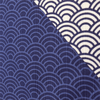 Hamamonyo Two-Tone Wave Furoshiki Wrapping Cloth 50cm