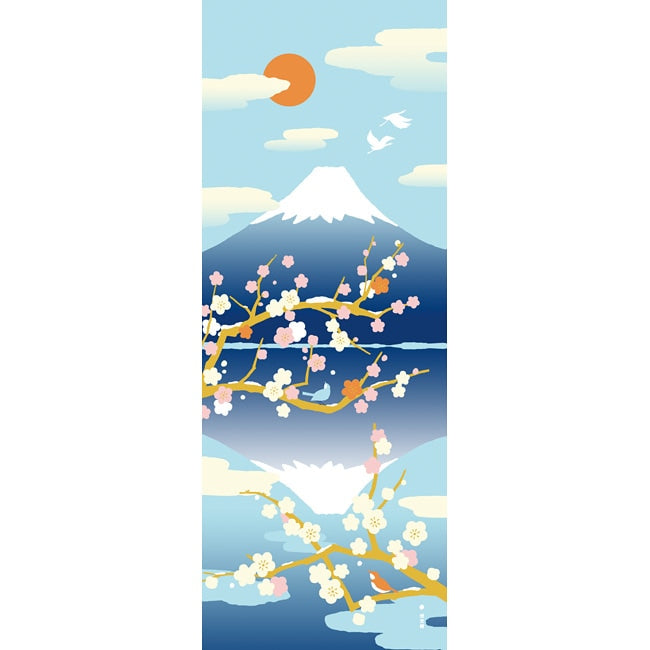 Hamamonyo Upside-Down Mt. Fuji Tenugui Towel