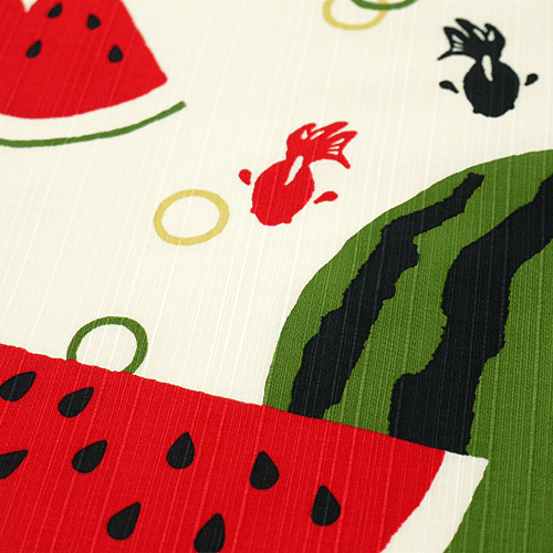 Hamamonyo Watermelon and Goldfish Furoshiki Wrapping Cloth 50cm