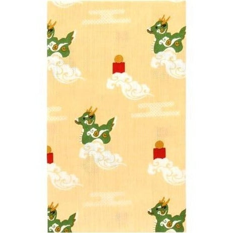 Hamamonyo Zodiac Dragon Pattern Tenugui Art 34x90