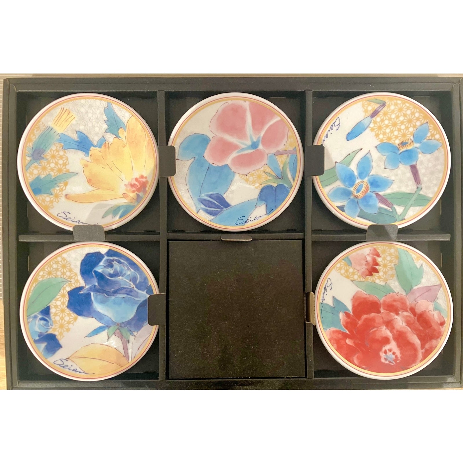Hana Meguri Floral Assorted Plate Set 5P