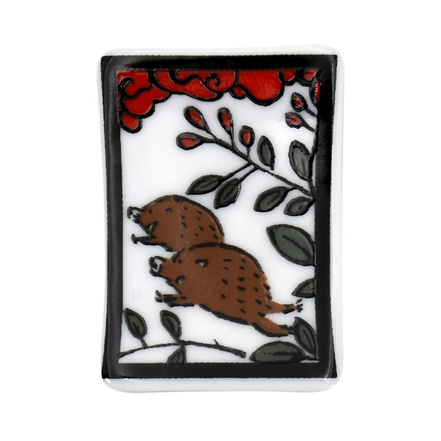 Hanafuda Zodiac Chopstick Rest - Boar