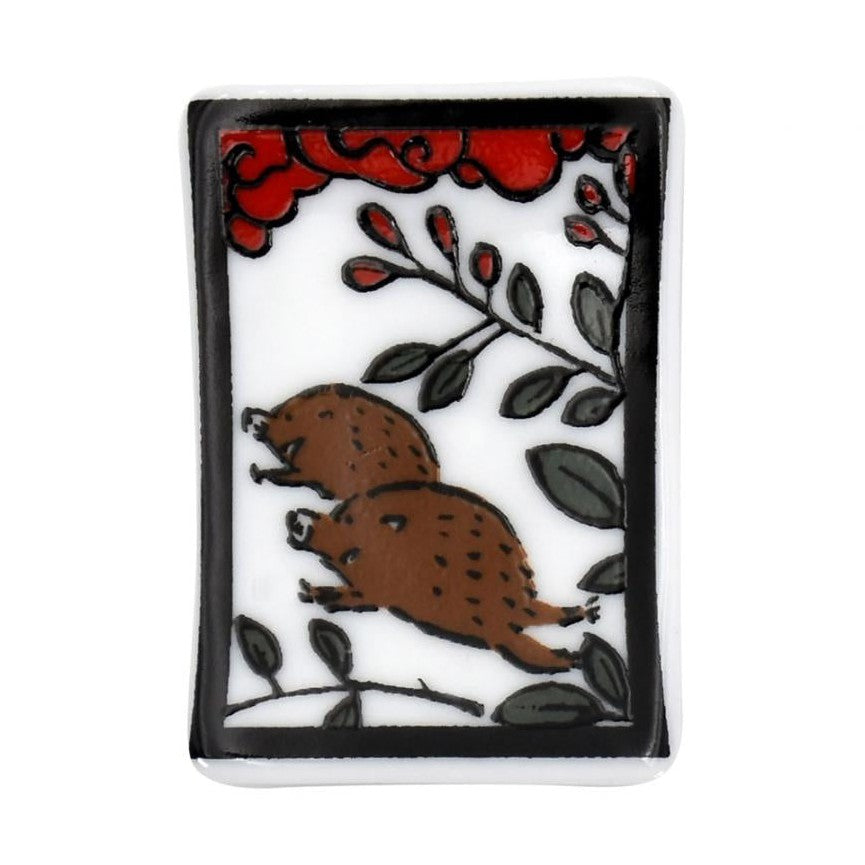 Hanafuda Zodiac Chopstick Rest - Boar
