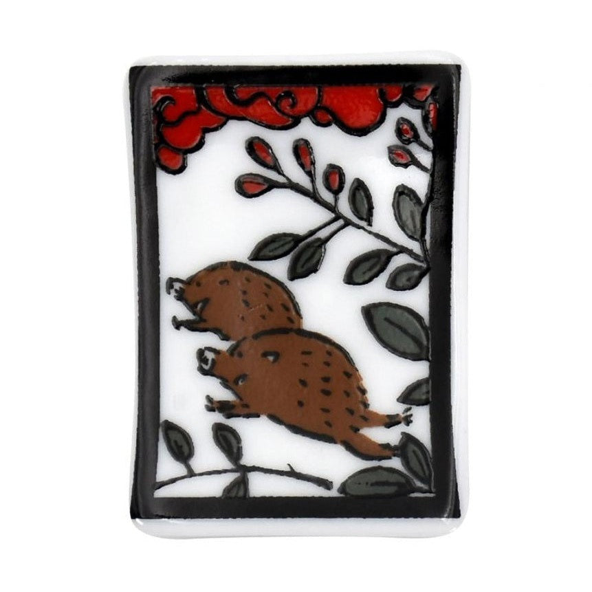Hanafuda Zodiac Chopstick Rest - Boar