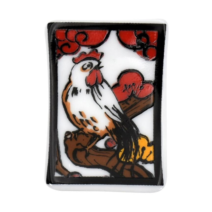 Hanafuda Zodiac Chopstick Rest - Rooster