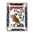 Hanafuda Zodiac Rectangular Small Plate 10×7cm - Boar