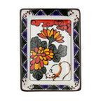 Hanafuda Zodiac Rectangular Small Plate 10×7cm - Rat