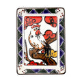 Hanafuda Zodiac Rectangular Small Plate 10×7cm - Rooster