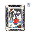 Hanafuda Zodiac Rectangular Small Plate 10×7cm - Snake