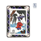 Hanafuda Zodiac Rectangular Small Plate 10×7cm - Snake