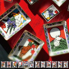 Hanafuda Zodiac Rectangular Small Plate 10×7cm - Ox