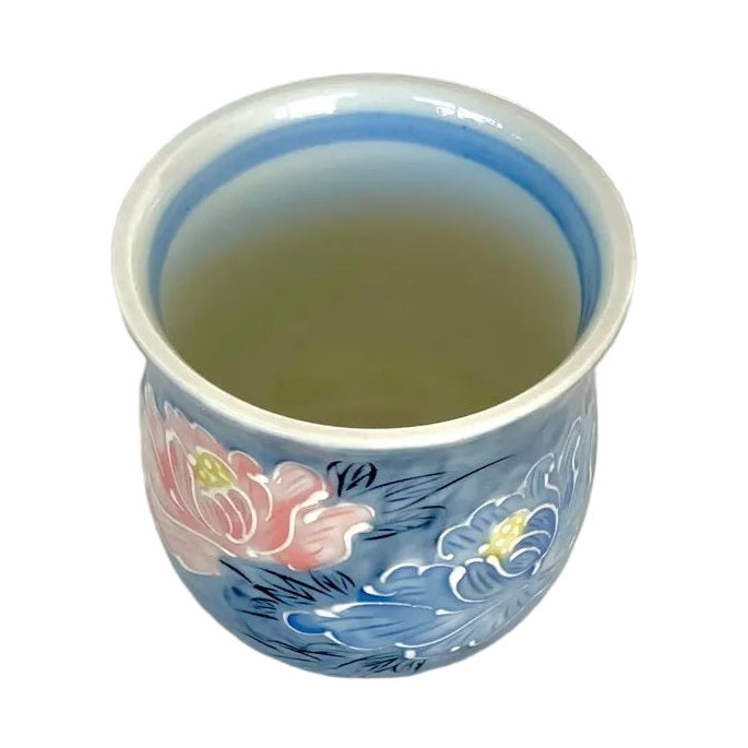 Hand-Brushed Peony Sushi Tea Cup