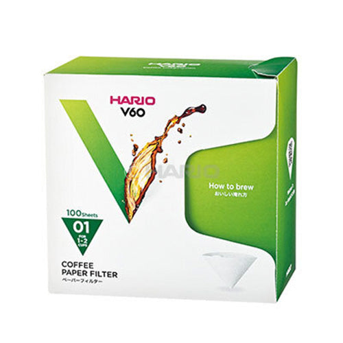Hario V60 Coffee Filter Paper 01W Box 100Sheets