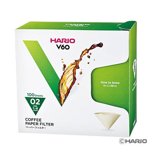 Hario V60 Coffee Filter Paper 02 - 1-4 Cups - 100Sheets Box
