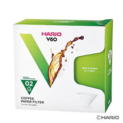 Hario V60 Coffee Filter Paper 02 White - 100 Sheets Box