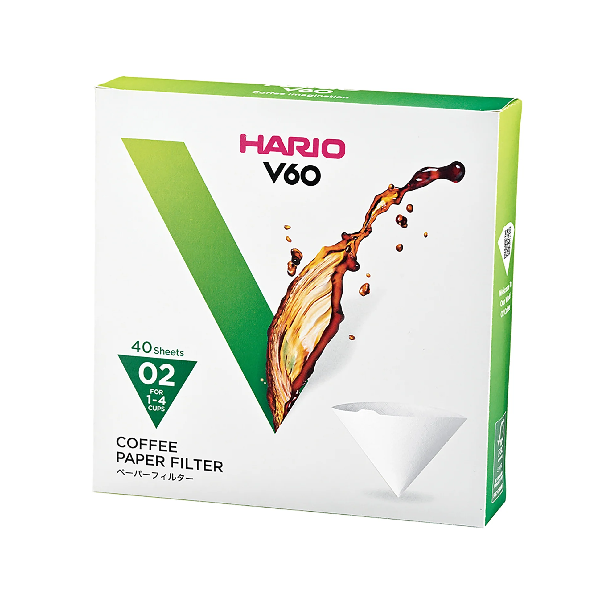 Hario V60 Coffee Filter Paper 02 White 40 Sheets