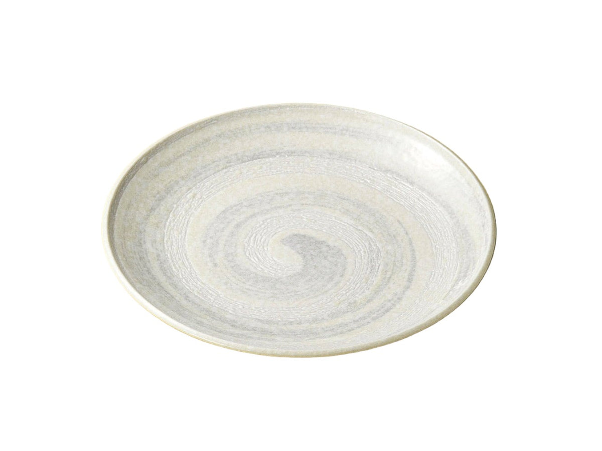 Hayase White Snow Round Serving Plate 26D