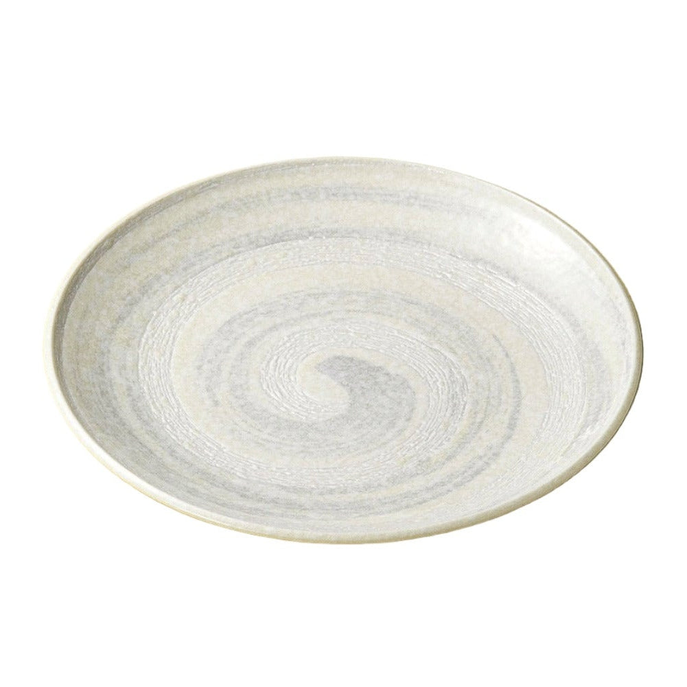 Hayase White Snow Round Serving Plate 26D