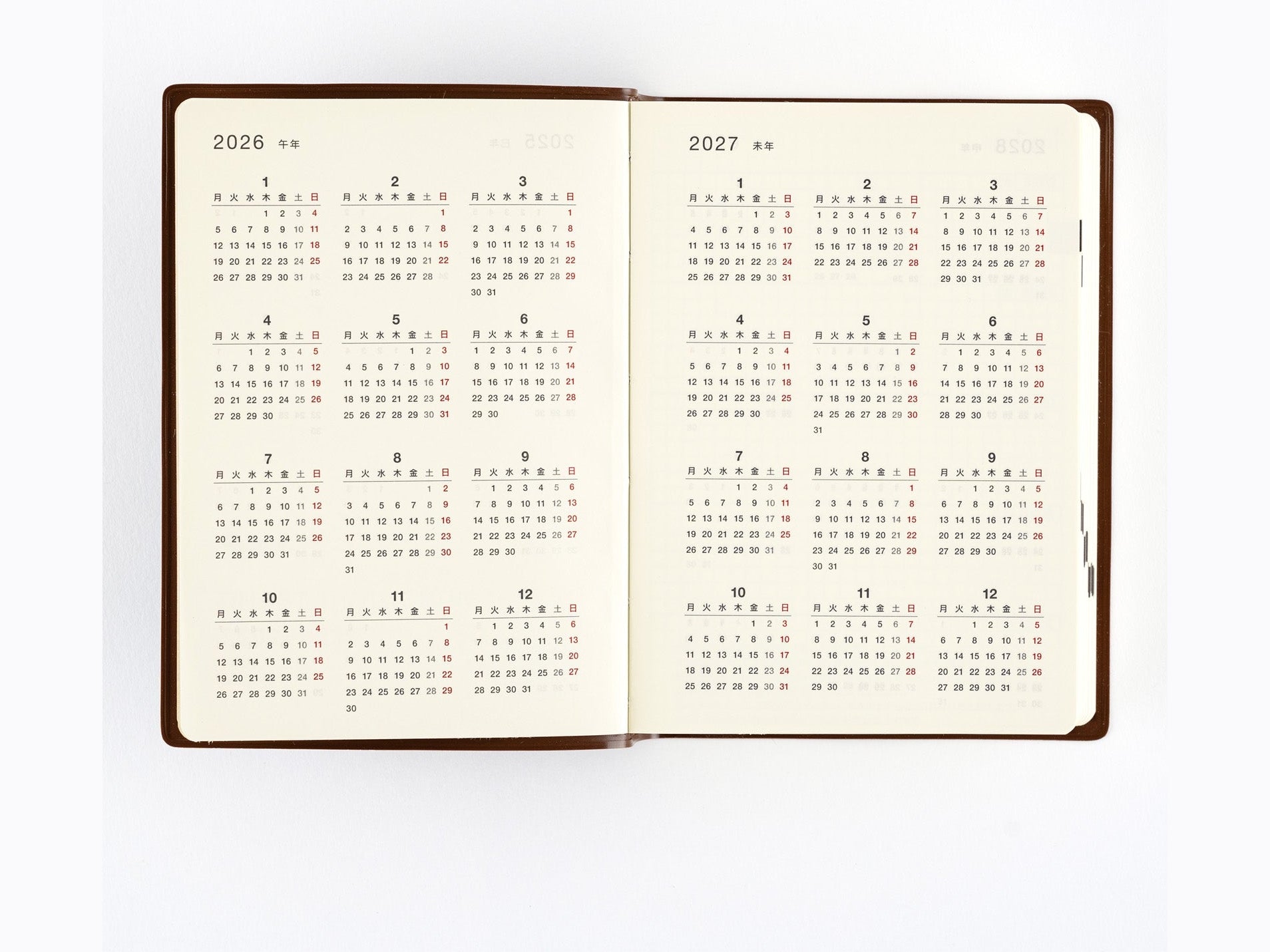 Hobonichi 5-Year Techo Japanese Book 2025-2029 A6 size