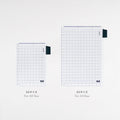 Hobonichi A6 clear pencil board with blue grid and pen hook