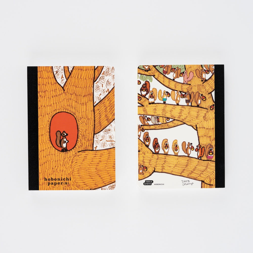 Hobonichi Techo 100%ORANGE: Hobonichi Paper s - Squirrel Appears