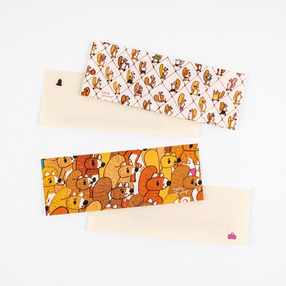Hobonichi Techo 100%ORANGE: Letter Set - Squirrel’s Moving Day