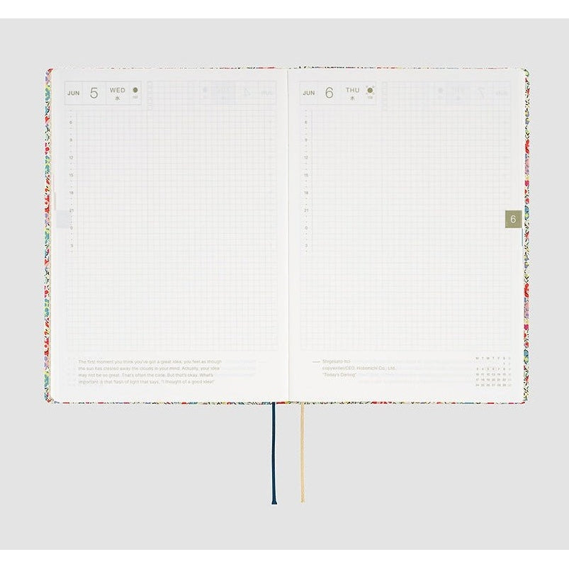 Hobonichi Techo 2024 A5 HON Liberty Fabrics: Emma and Georgina