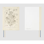 Hobonichi Techo 2024 front and back cover with navy and gold ribbon bookmarks