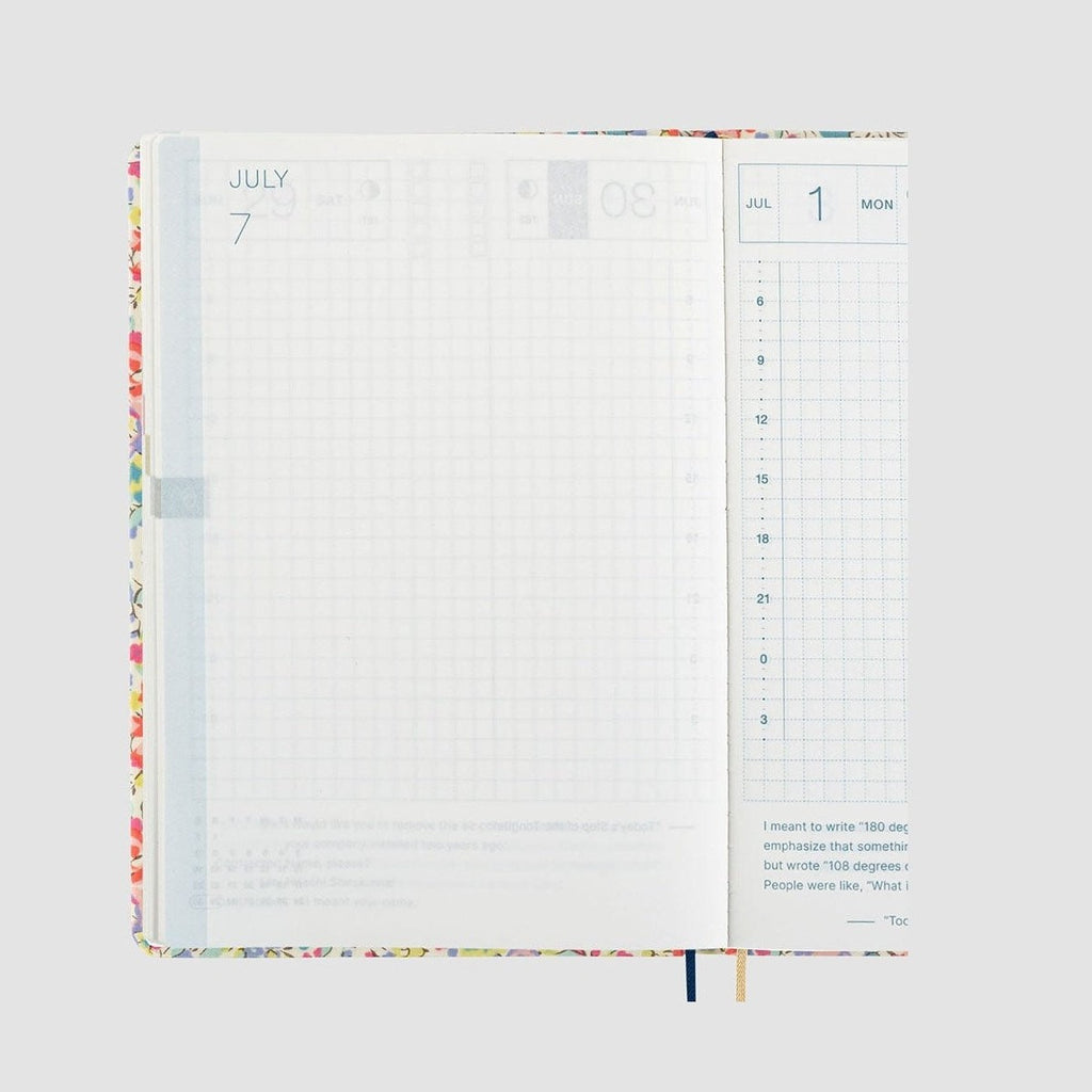 Hobonichi Techo 2024 A6 HON Liberty Fabrics: Emma and Georgina English Ver.