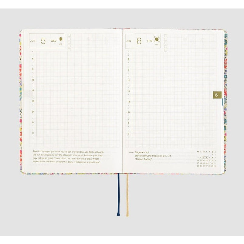 Hobonichi Techo 2024 A6 HON Liberty Fabrics: Emma and Georgina English Ver.