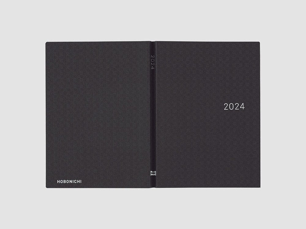 Hobonichi Techo 2024 A6 HON Paper Series: Black Gingham English Ver.