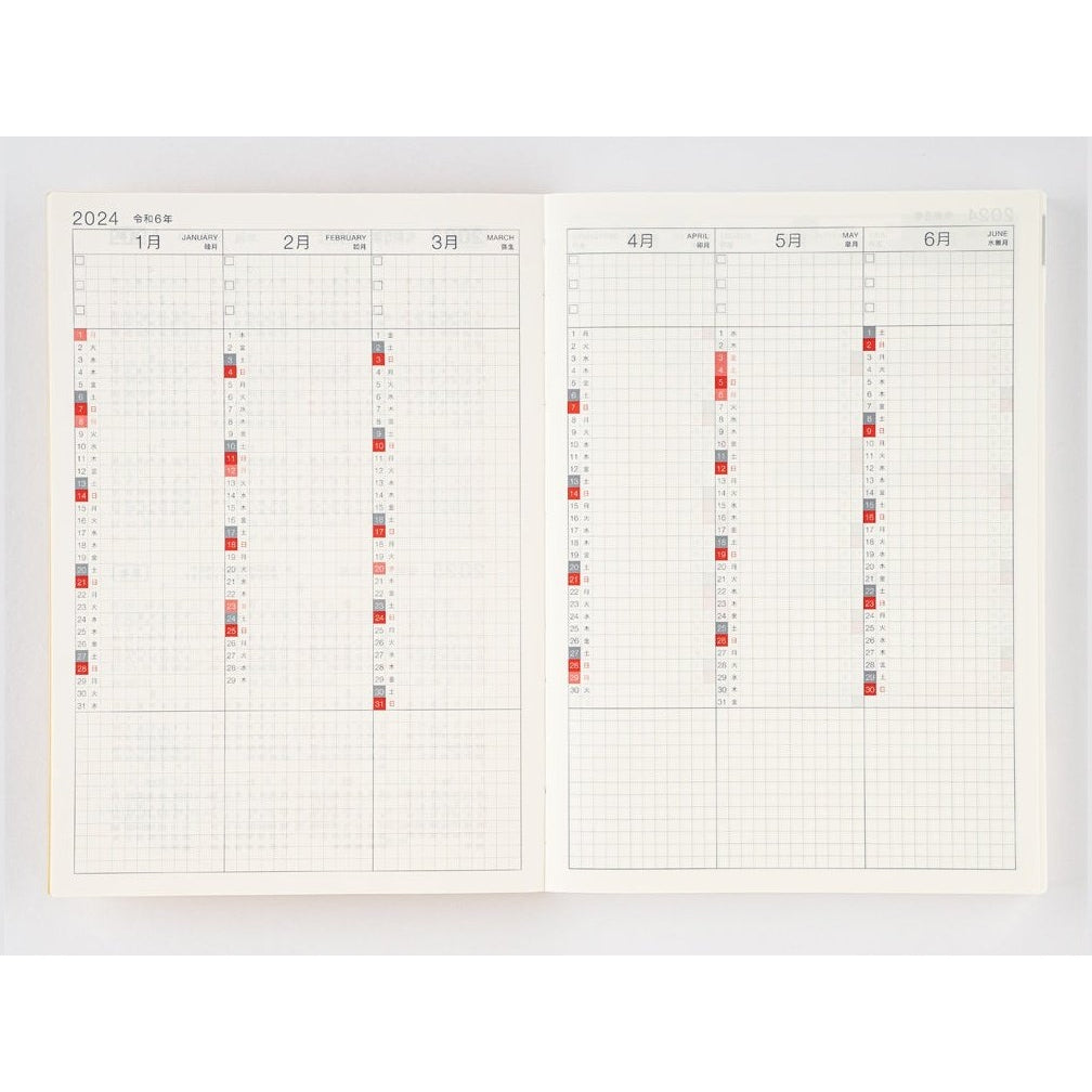 Hobonichi Techo 2024 Cousin Book JPN/A5/Apr Start/Sun Start