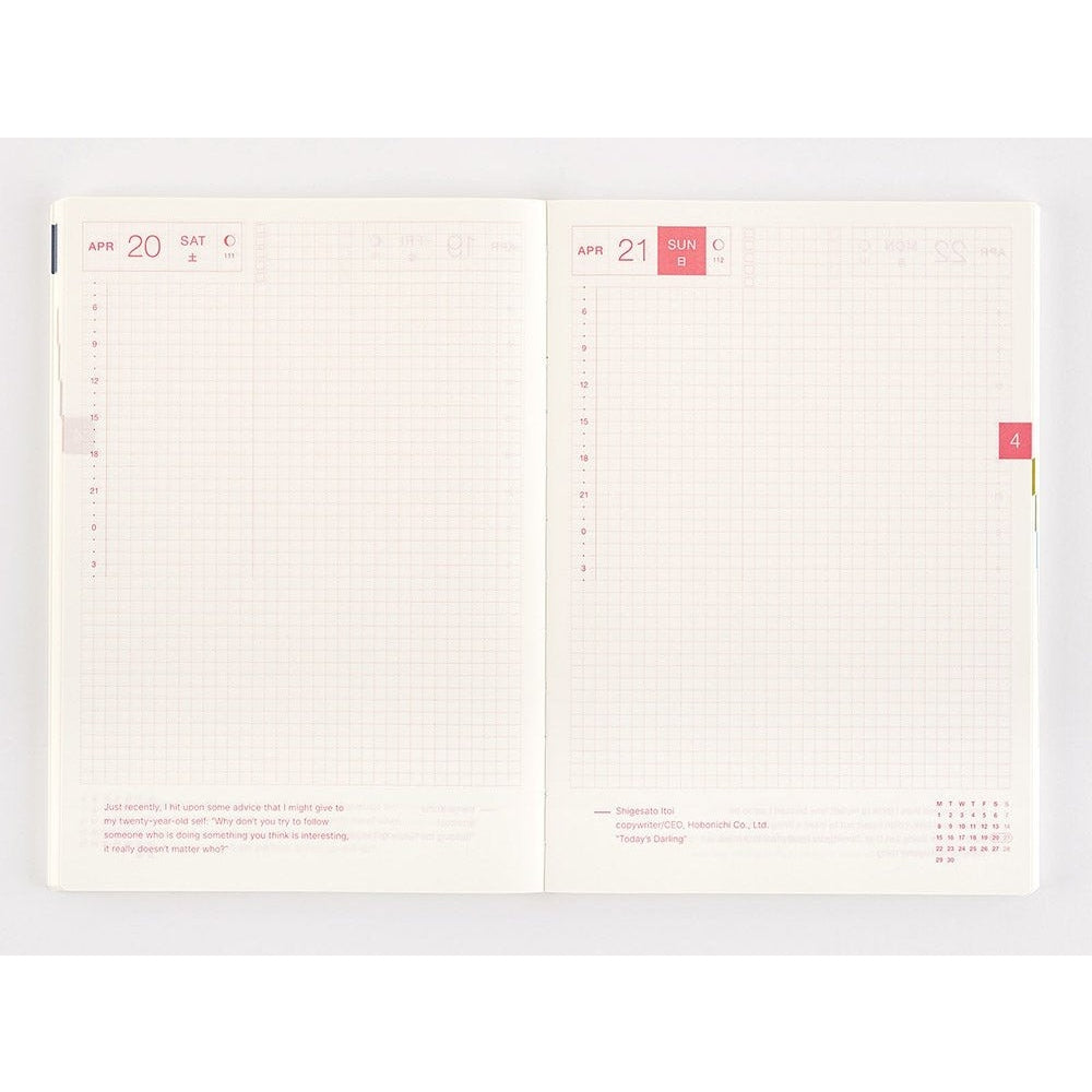 Hobonichi Techo 2024 Cousin English Book ENG/A5/Jan Start/Mon Start
