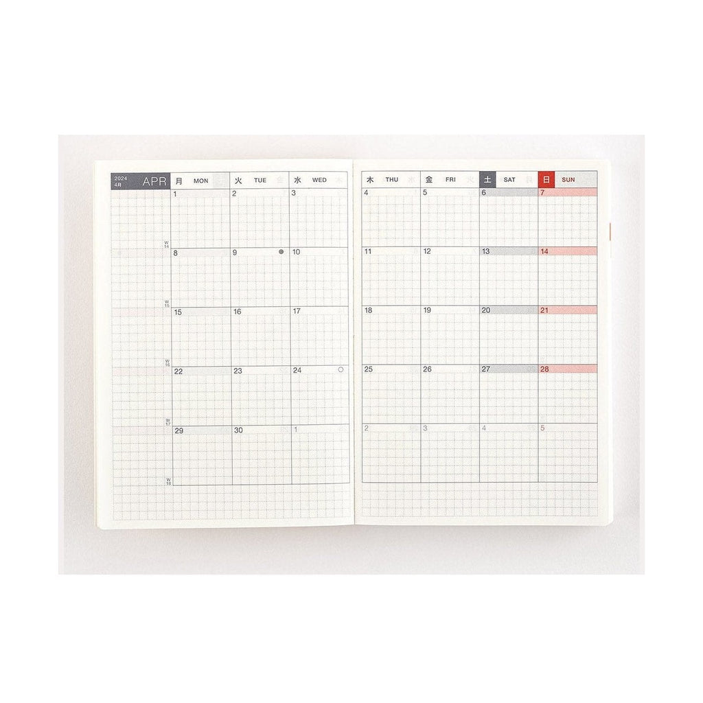 Hobonichi Techo 2024 English Original Book A6 size/Daily/Jan start/Mon start