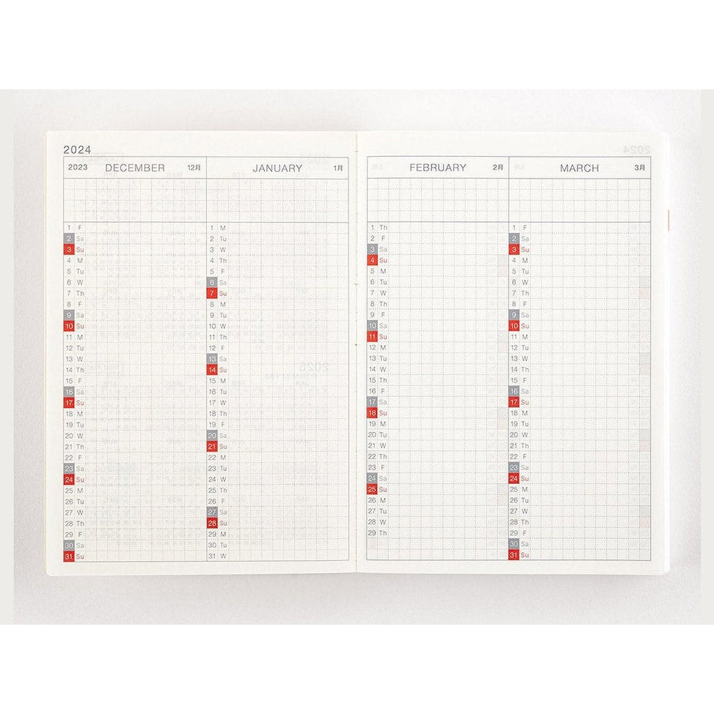 Hobonichi Techo 2024 English Original Book A6 size/Daily/Jan start/Mon start