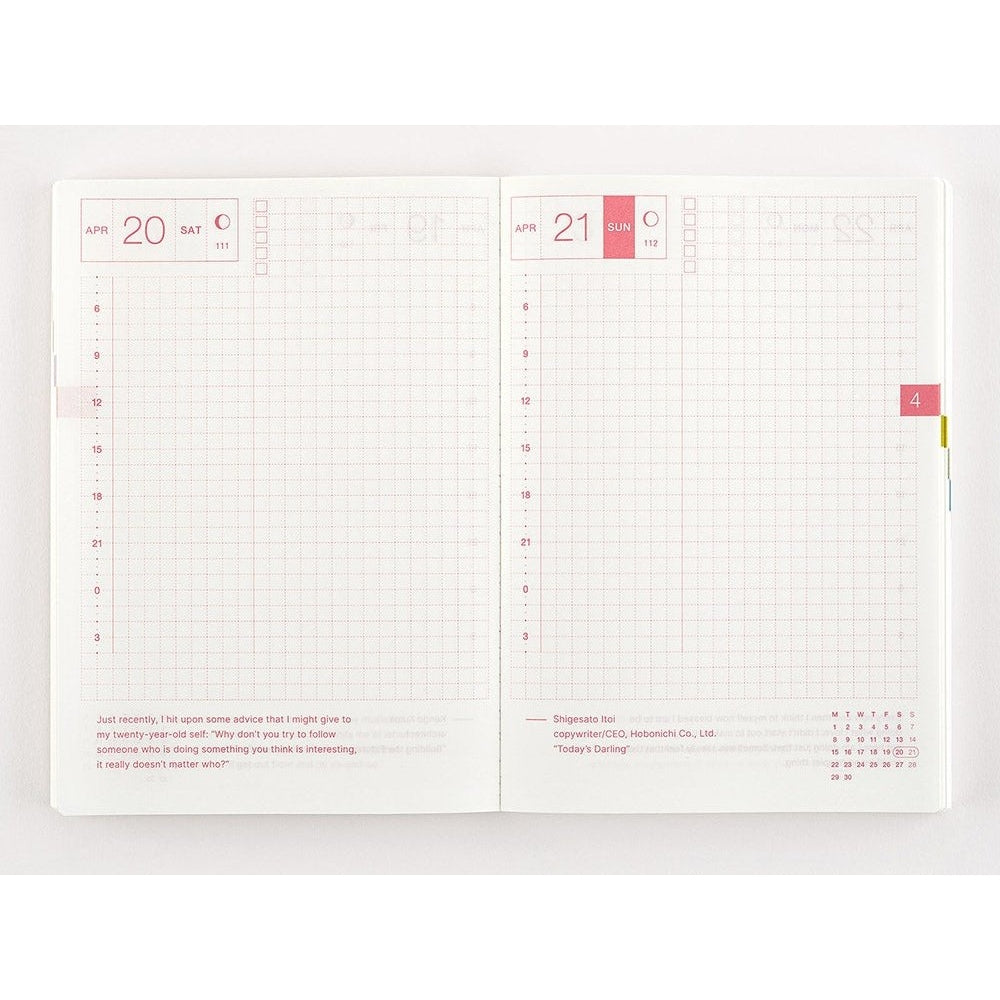 Hobonichi Techo 2024 English Original Book A6 size/Daily/Jan start/Mon start