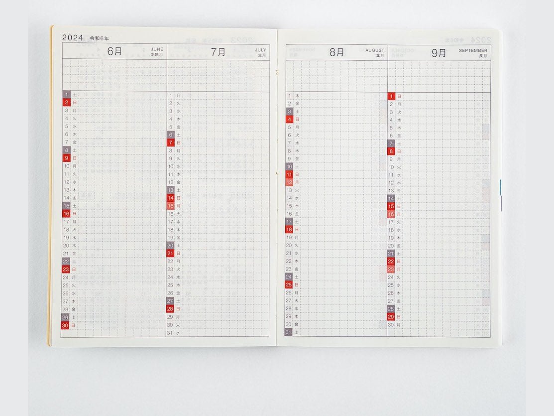 Hobonichi Techo 2024 Original Avec Book [JPN/A6/Jul Start/MonStart/6-Month]