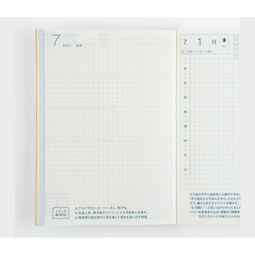 Hobonichi Techo 2024 Original Avec Book JPN/A6/Jul Start/MonStart/6-Month
